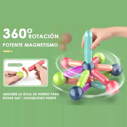 Juego Bolas-Varillas Magnéticas 36 pcs