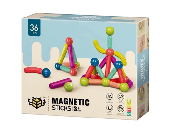 Juego Bolas-Varillas Magnéticas 36 pcs